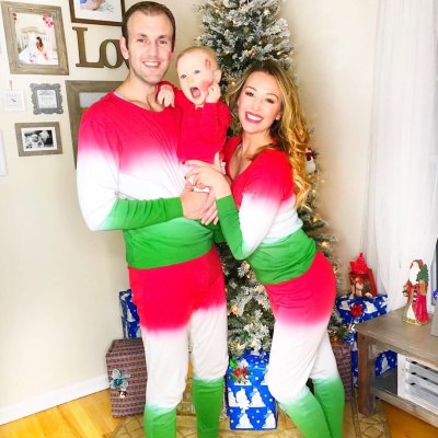 Married at First Sight couple Jamie Otis and Doug Hehner Pose in Christmas Outfits With Daughter Henley