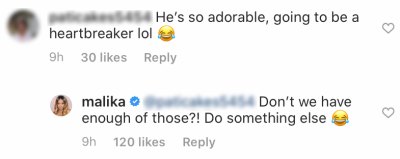 Malika Haqq Responds After Fan Says Son Ace Will 'Be a Heartbreaker': 'We Have Enough of Those'