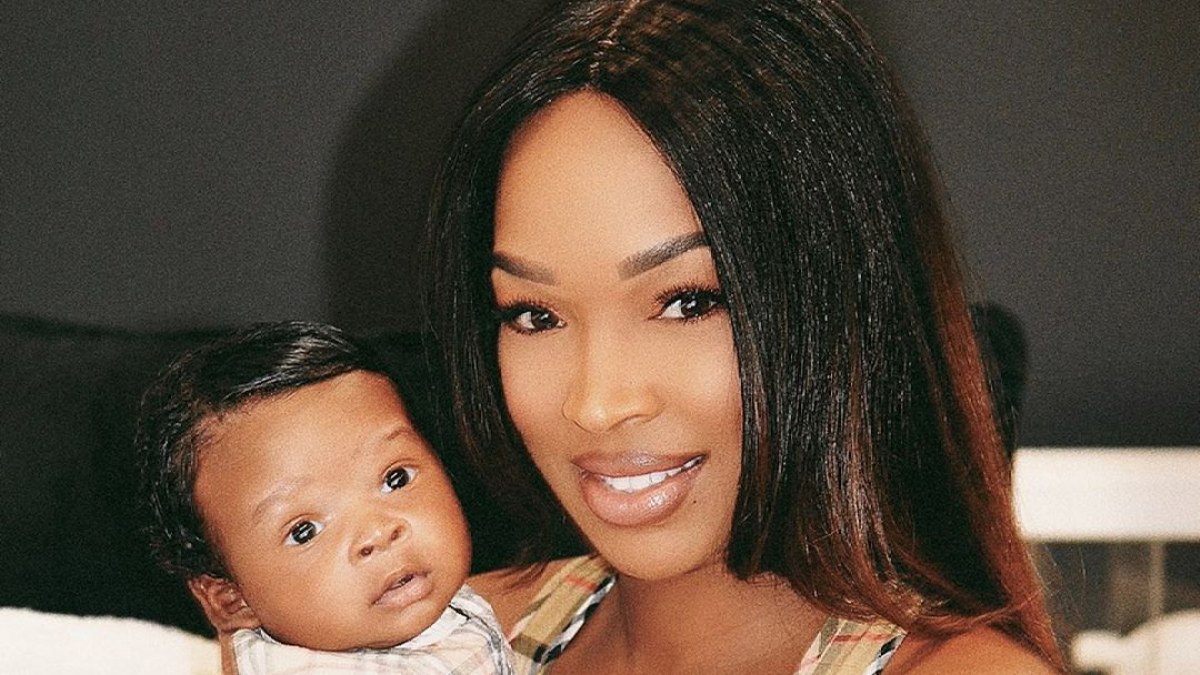 Malika Haqq and Baby Son ace wear Matching Burberry Outfits