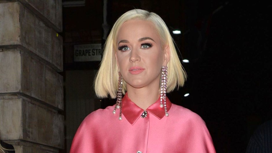 Pregnant Katy Perry Wears Big Pink Ruffled Coat