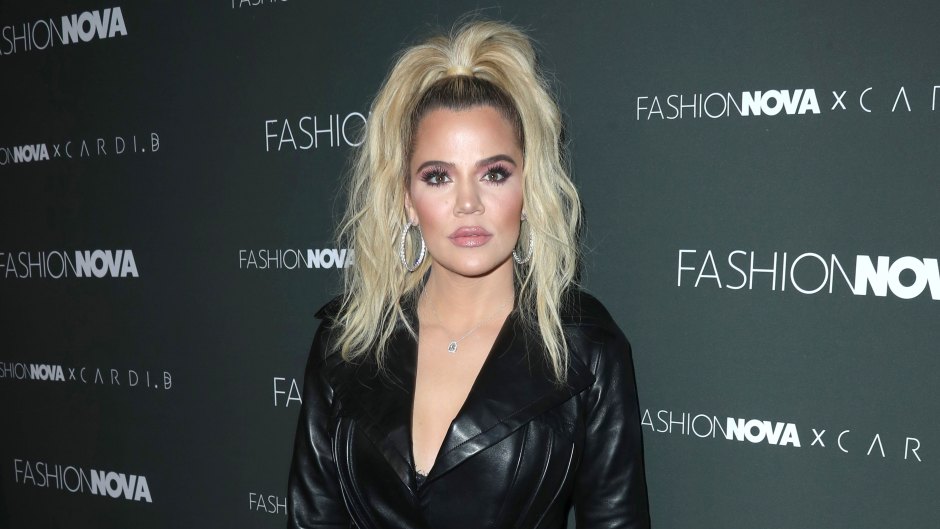 Khloe Kardashian Wears Black outfit and High Ponytail
