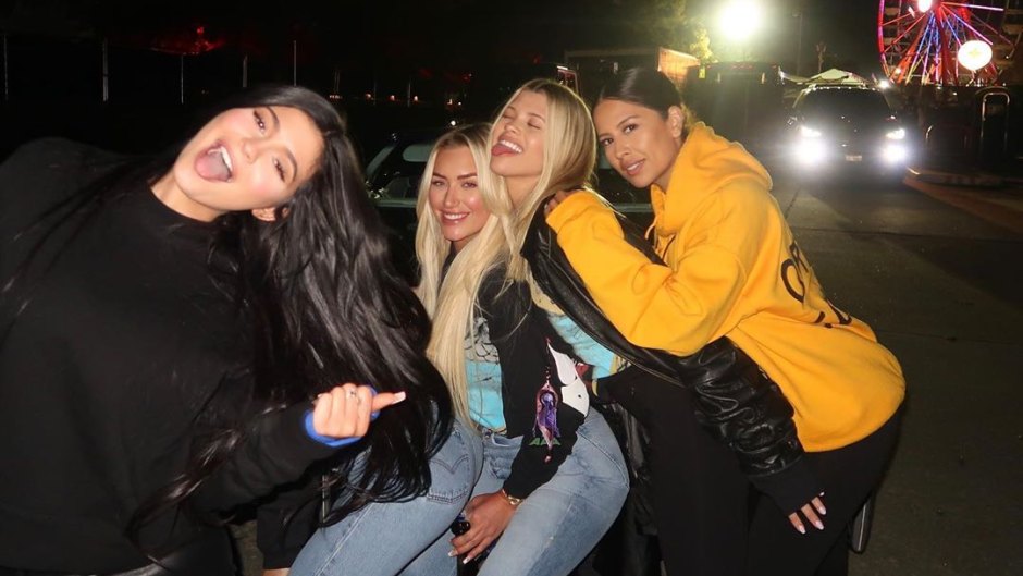 Sofia Richie, Kylie Jenner, Stassie Karanikolaou, Victoria Villarroel and Yris Palmer at Travis Scott's Astroworld Festival in Houston