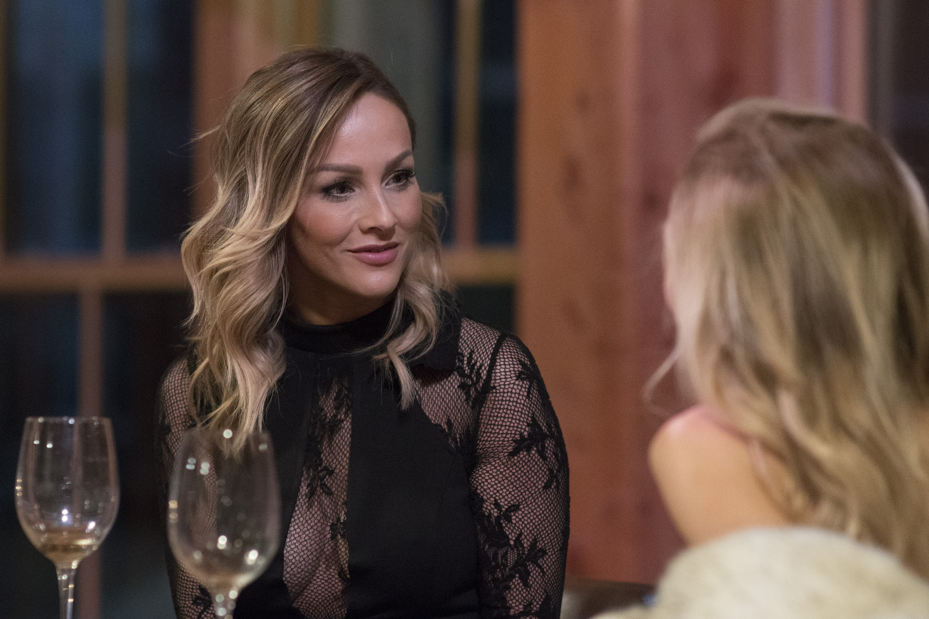Bachelorette Clare Crawley Looks Serious on Bachelor Winter Games