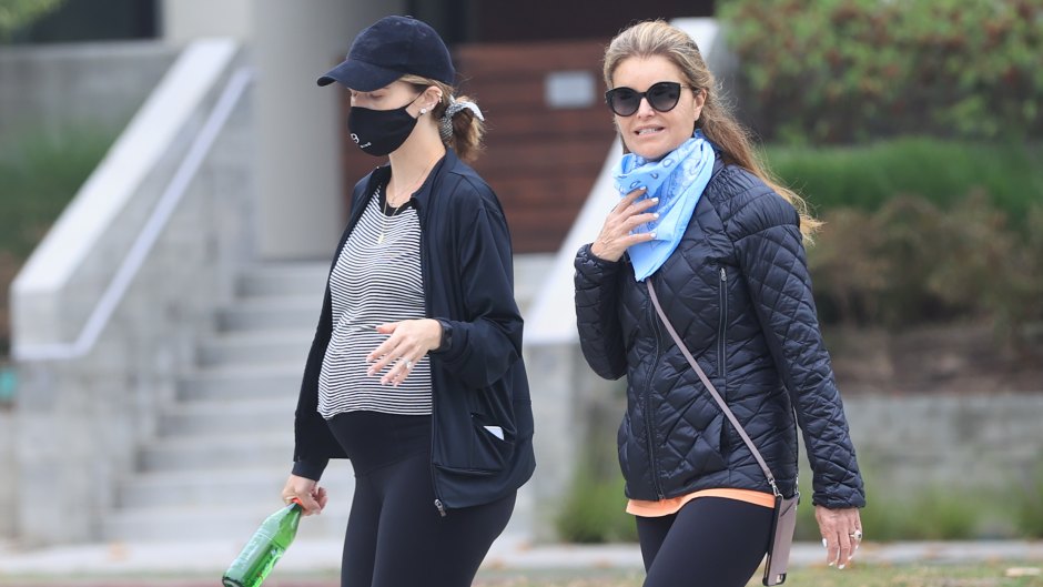 Katherine Schwarzenegger Walks With Mom and Shows Off Baby Bump