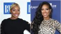 Nene Leakes Wears Black Longsleeved Dress Kenya Moore Smiles in Leopard Print Dress