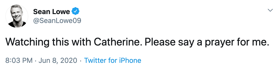 Sean Lowe Bachelor Tweets During Season 17 Reair With Catherine Giudici 7