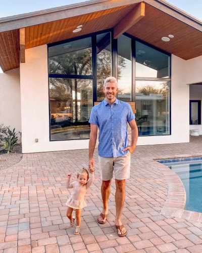 Bachelor Arie Luyendyk Holds Daughter Alessi's Hand at New House