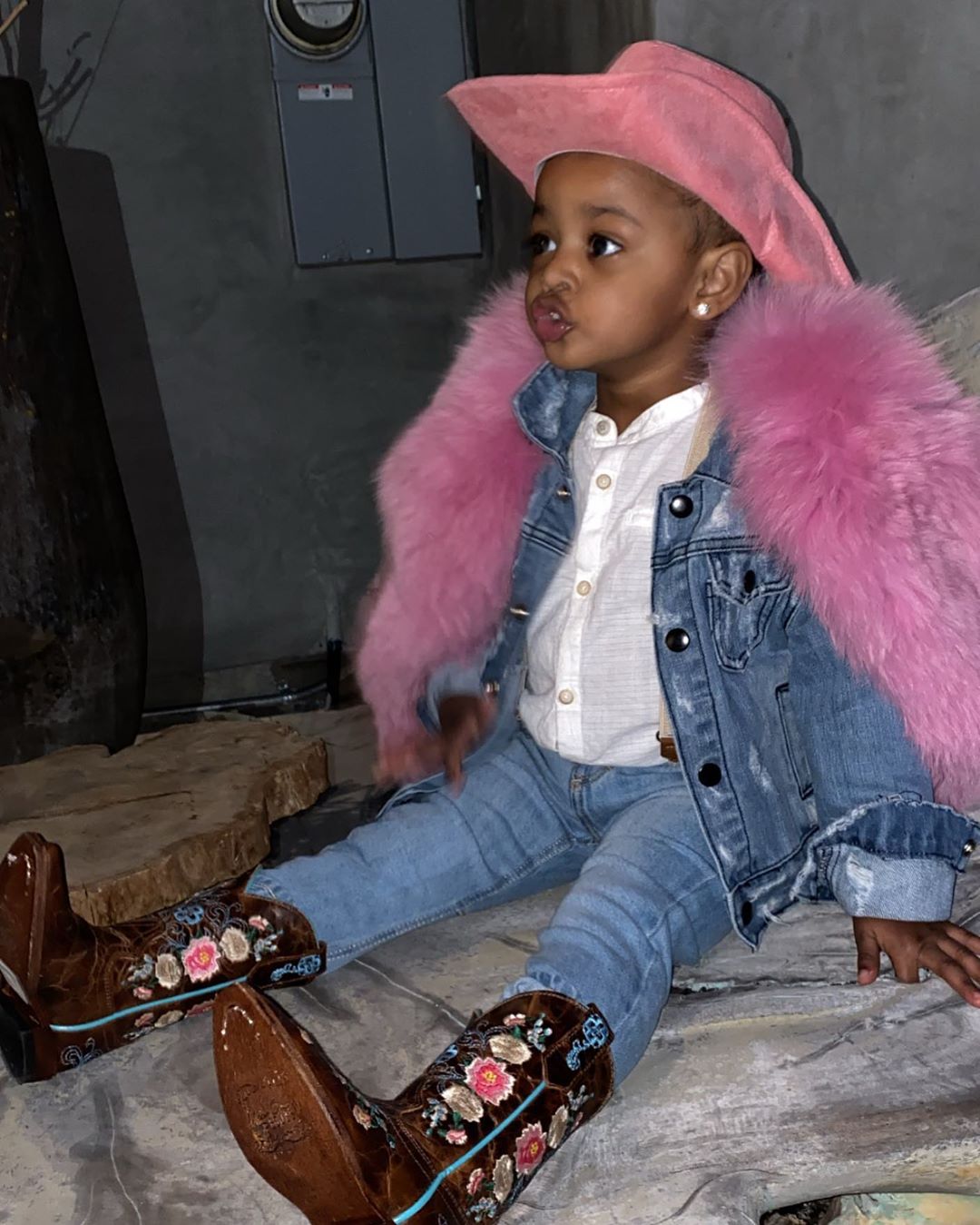 Cardi B's Daughter Kulture Models A Louis Vuitton Backpack: Photos