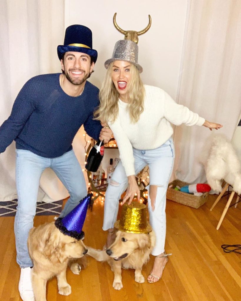 Kaitlyn Bristowe and Boyfriend Jason Tartick With Golden Retriever Dogs