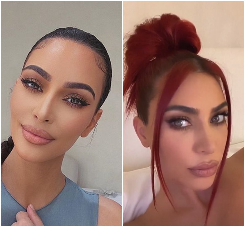 Kim Kardashian Red Hair Before and After