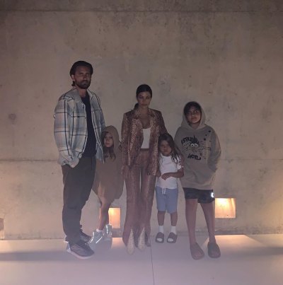 Kourtney Kardashian Scott Disick Mason Disick Penelope Disick and Reign Disick Family Photo From Utah Vacation