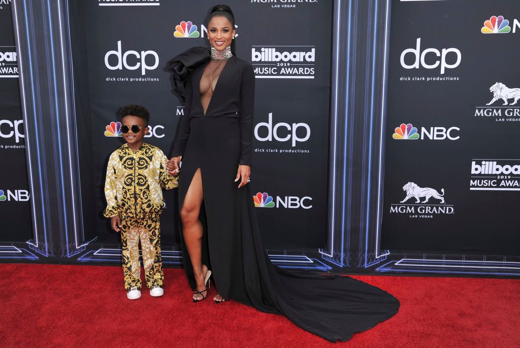 Ciara Wears Black Gown and Holds Hands With Son Future Zahir Wilburn at Billboard Music Awards