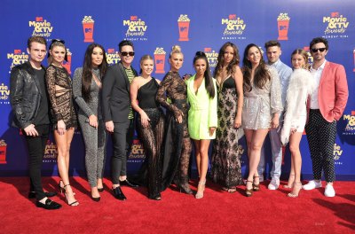 Vanderpump Rules Cast James Kennedy, Raquel Leviss, Billie Lee, Tom Sandoval, Ariana Madix, Lala Kent, Scheana Shay, Kristen Doute, Kate Maloney, Tom Schwartz, Stassi Schroeder, Beau Clark.