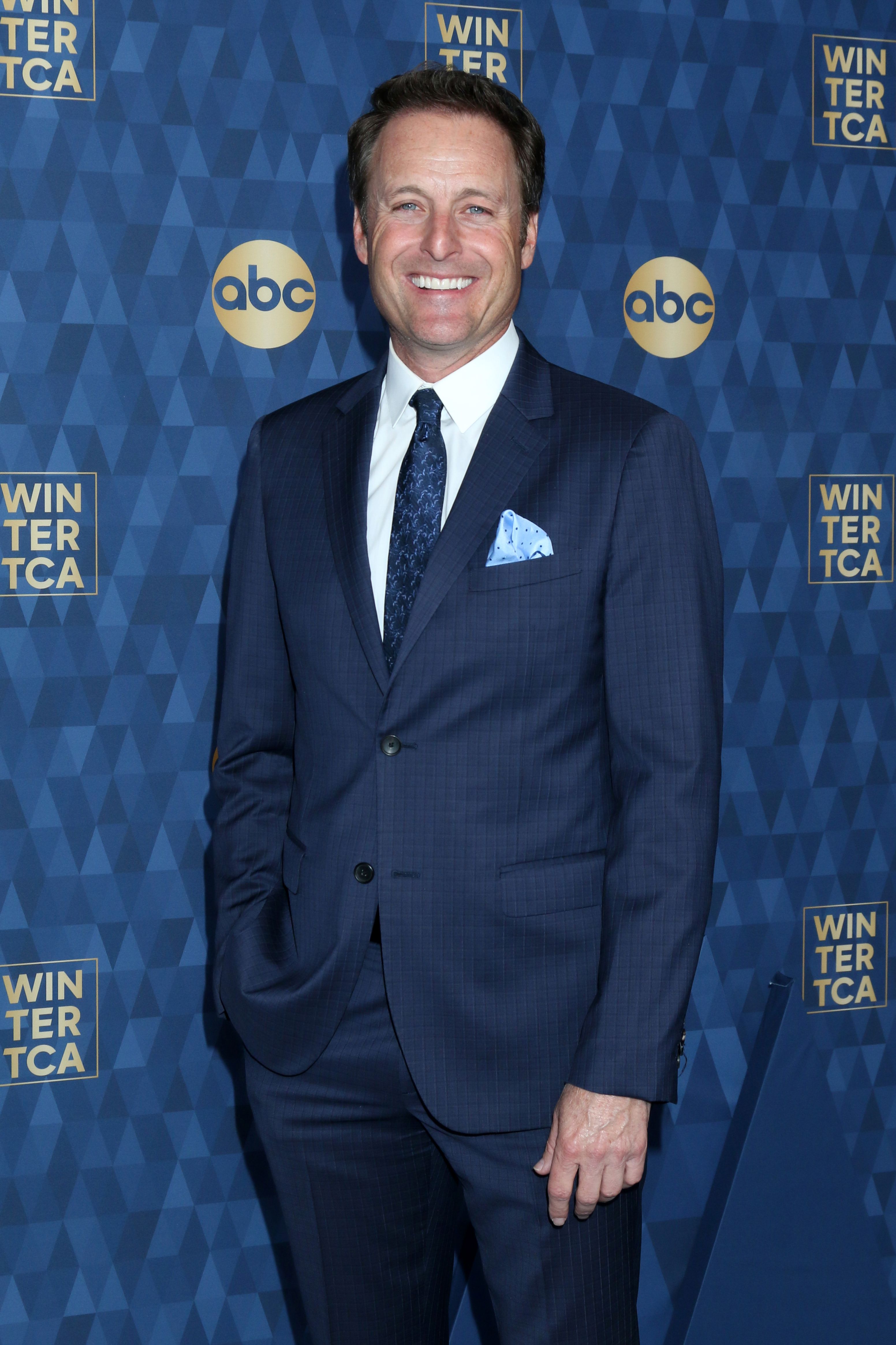 Bachelor Host Chris Harrison Wears Blue Suit