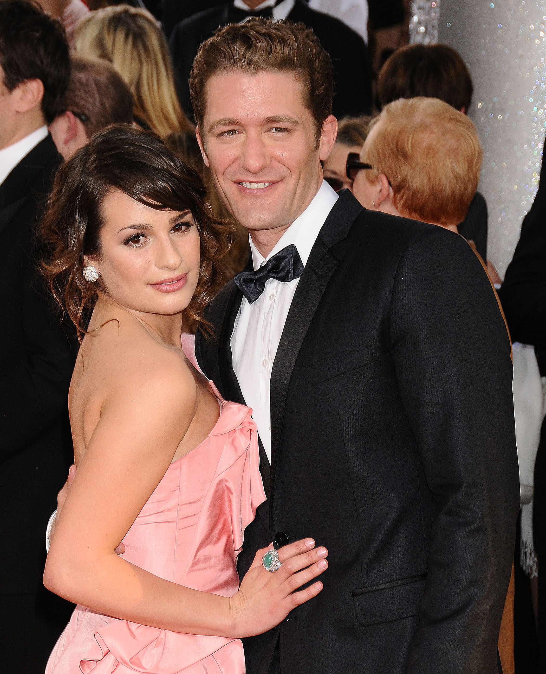 Glee Stars Lea Michele and Matthew Morrison Pose on Red Carpet Together