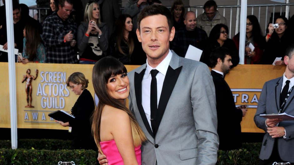 Glee Star Lea Michele and Late Boyfriend Cory Monteith Pose on Red Carpet Before Death Relationship Timeline