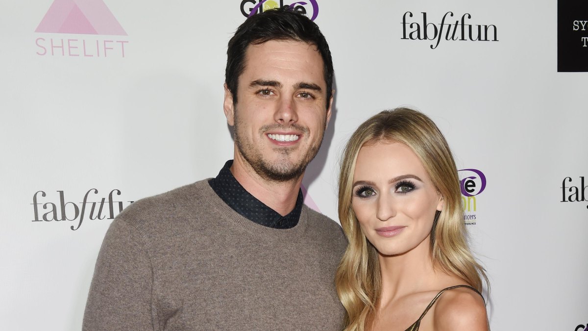 Bachelor Ben Higgins Poses With Fiancee Lauren Bushnell in Metallic Dress Before Split