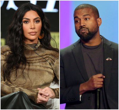 Kim Kardashian Looks Upset Kanye West Looks Sad on Stage