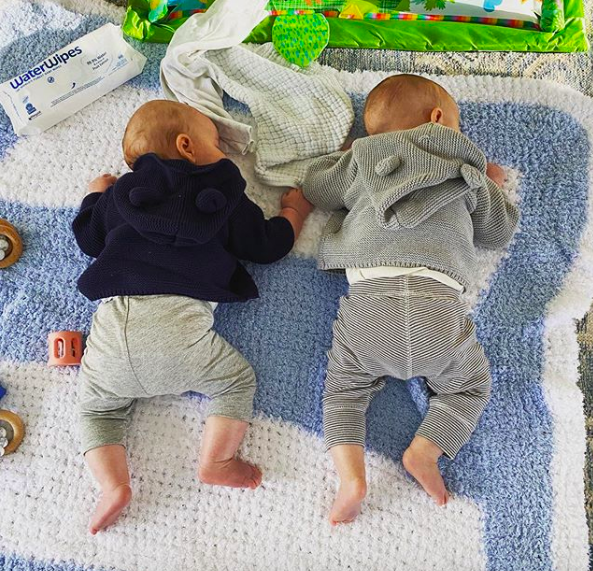 Brandon Jenner twins nap