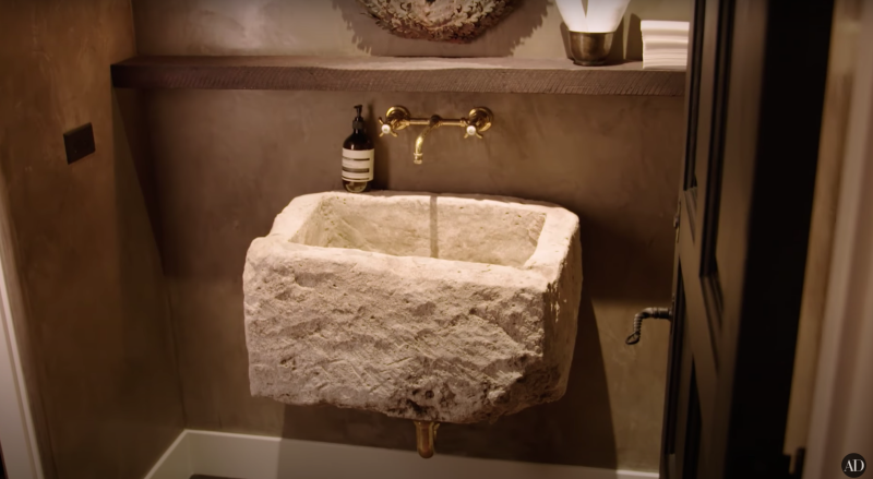 Kendall Jenner House Tour 11 Cement Sink