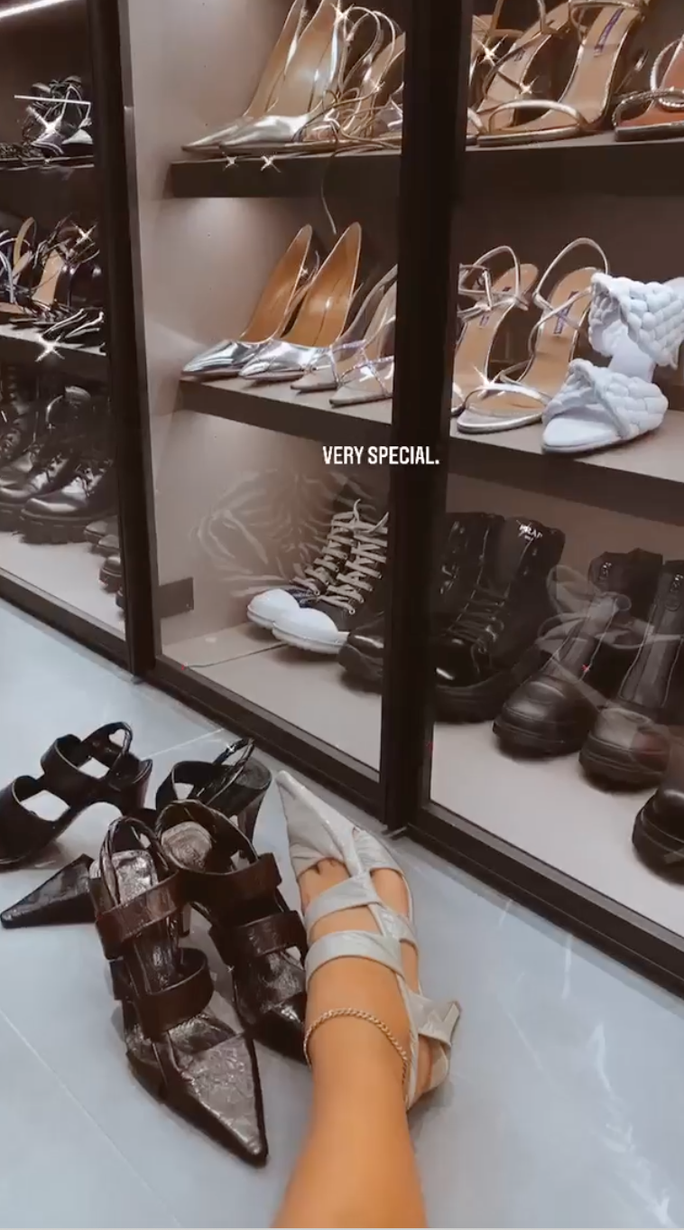 Kylie Jenner shows off portion of impressive shoe collection