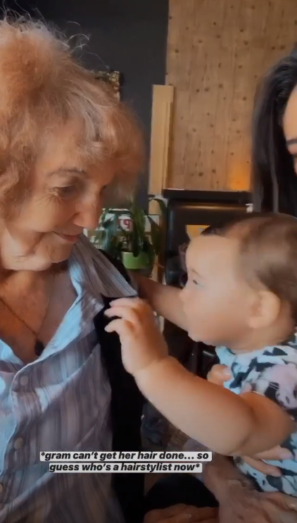 shay mitchell daughter with grandma
