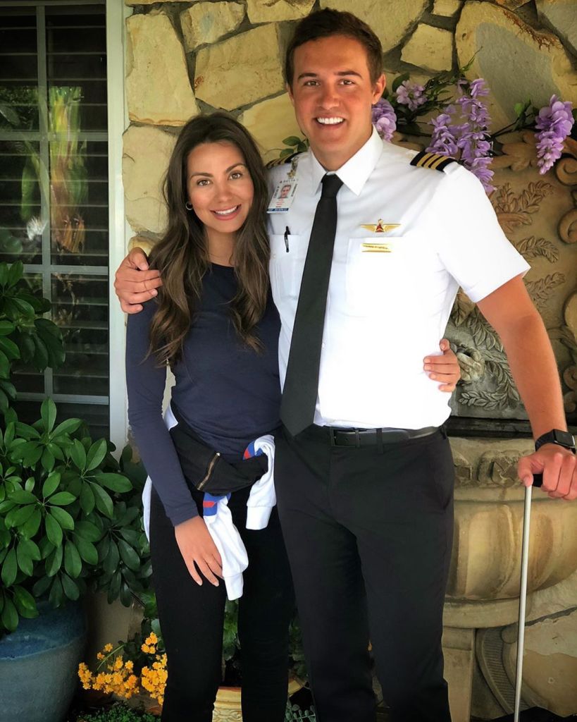 Bachelor Peter Weber Wears Pilot Uniform With Girlfriend Kelley Flanagan