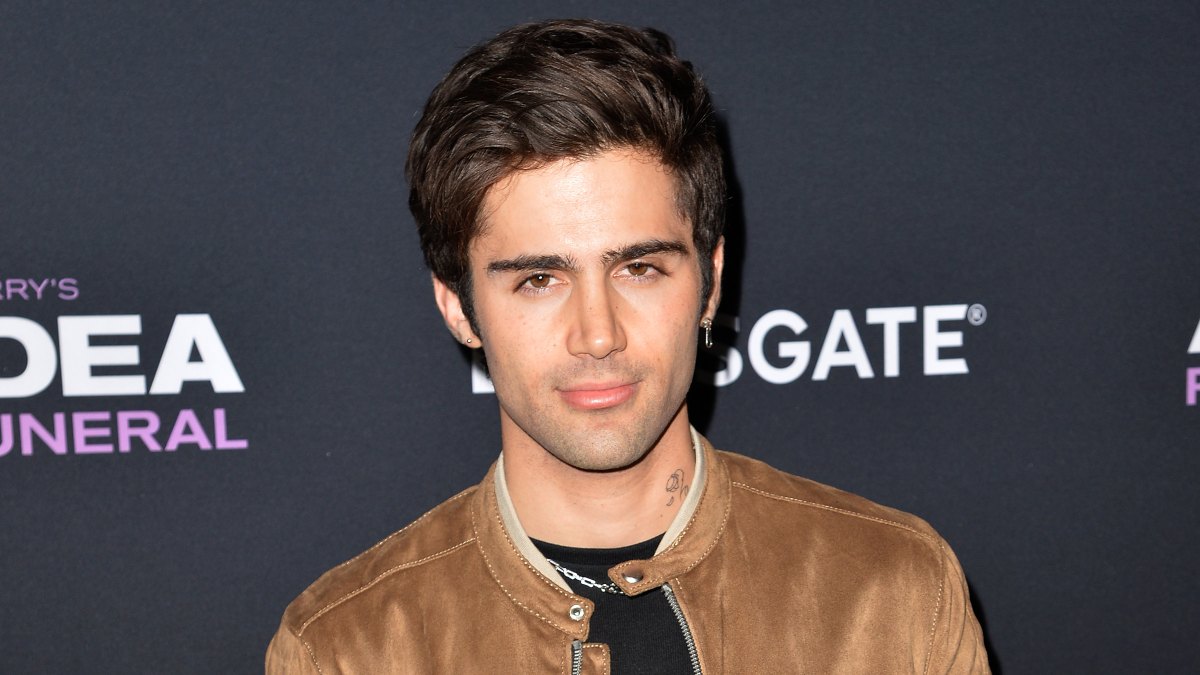 Demi Lovato's Fiance max Ehrich Wears Tan Coat and Black Tshirt