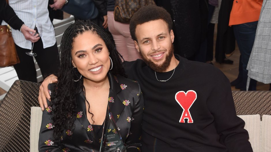 Stephen Curry and Ayesha Curry Sit together
