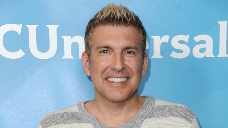 Todd Chrisley Wears Pink Pants and Grey Striped Sweater Who Is His Ex Wife Teresa Terry
