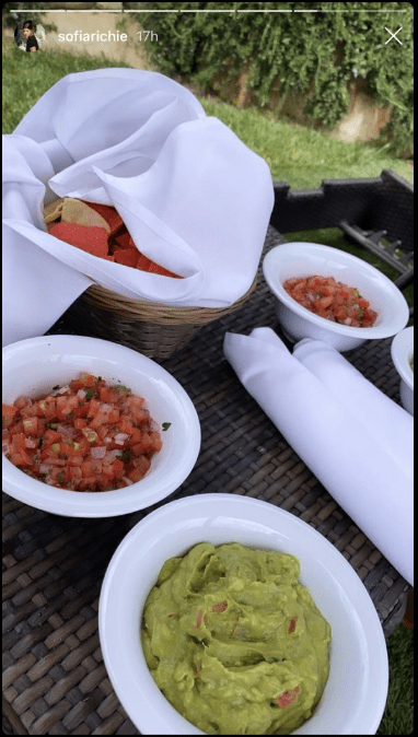 sofia richie guacamole and salsa