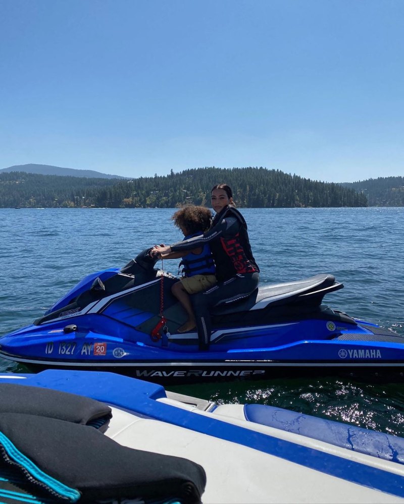 Kim Kardashian Goes Wakeboarding with North, Saint and Kourtney Kardashian's Kids