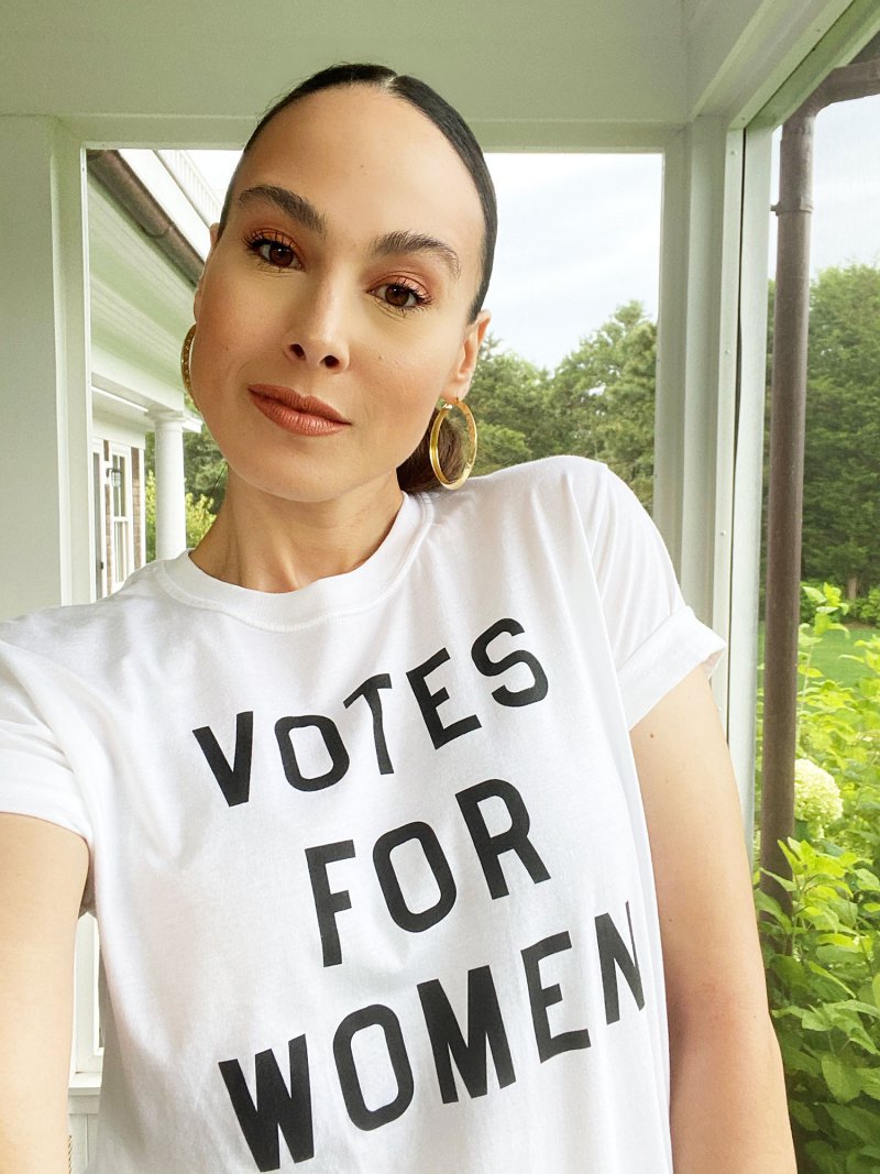 Meena Harris Wears VOTES FOR WOMEN Shirt Ahead of Equality Day