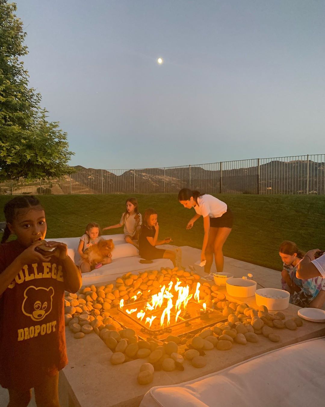 kourtney-kardashian-backyard-camping-sleepover-kim-kids