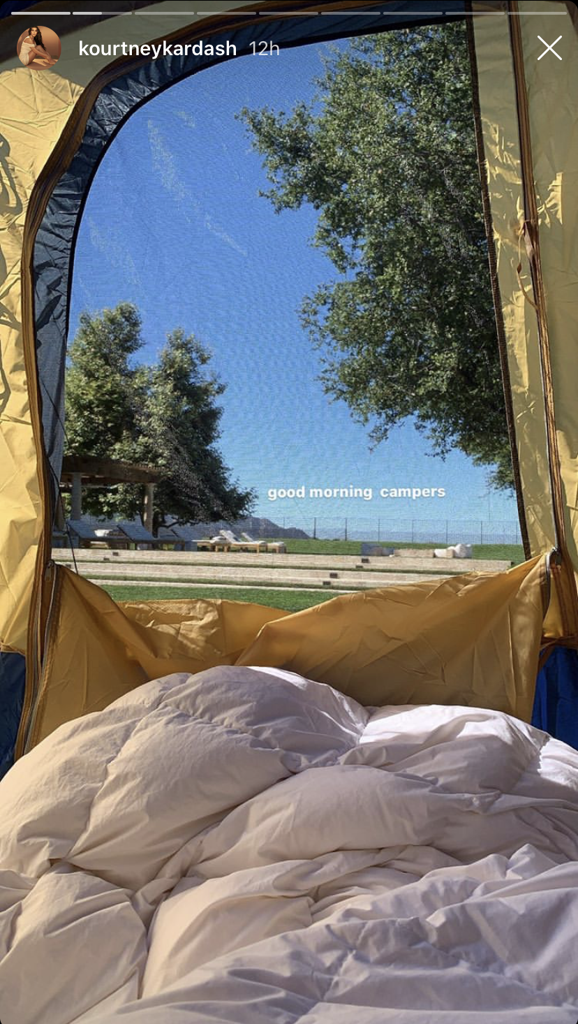kourtney-kardashian-backyard-camping-sleepover-kim-kids