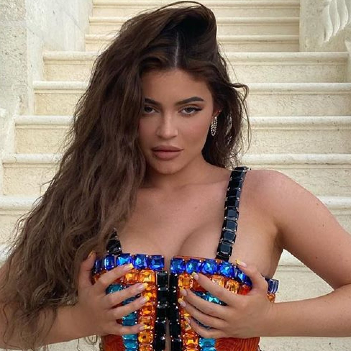 kylie jenner 23rd birthday dress Kylie Jenner Wears '23' Embellished Dress for Her 23rd Birthday