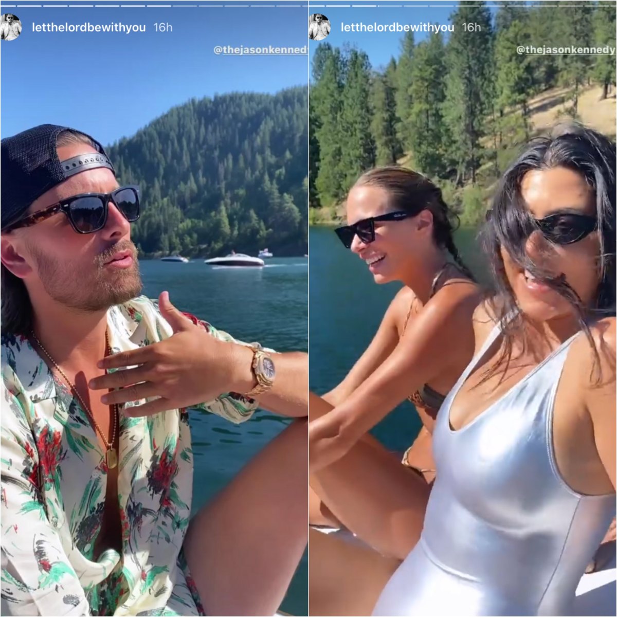 Leaked kourtney kardashian relaxing in blue bikini on a yacht