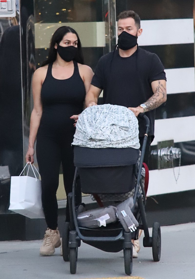 Artem Chigvintsev Snuggles Up to Son Matteo While Out to Dinner with Fiancee Nikki Bella