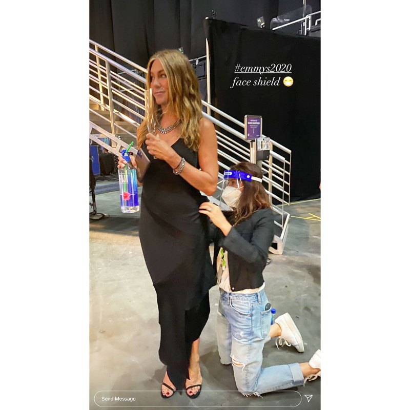 Jennifer Aniston with FIJI Water at Emmys 2020