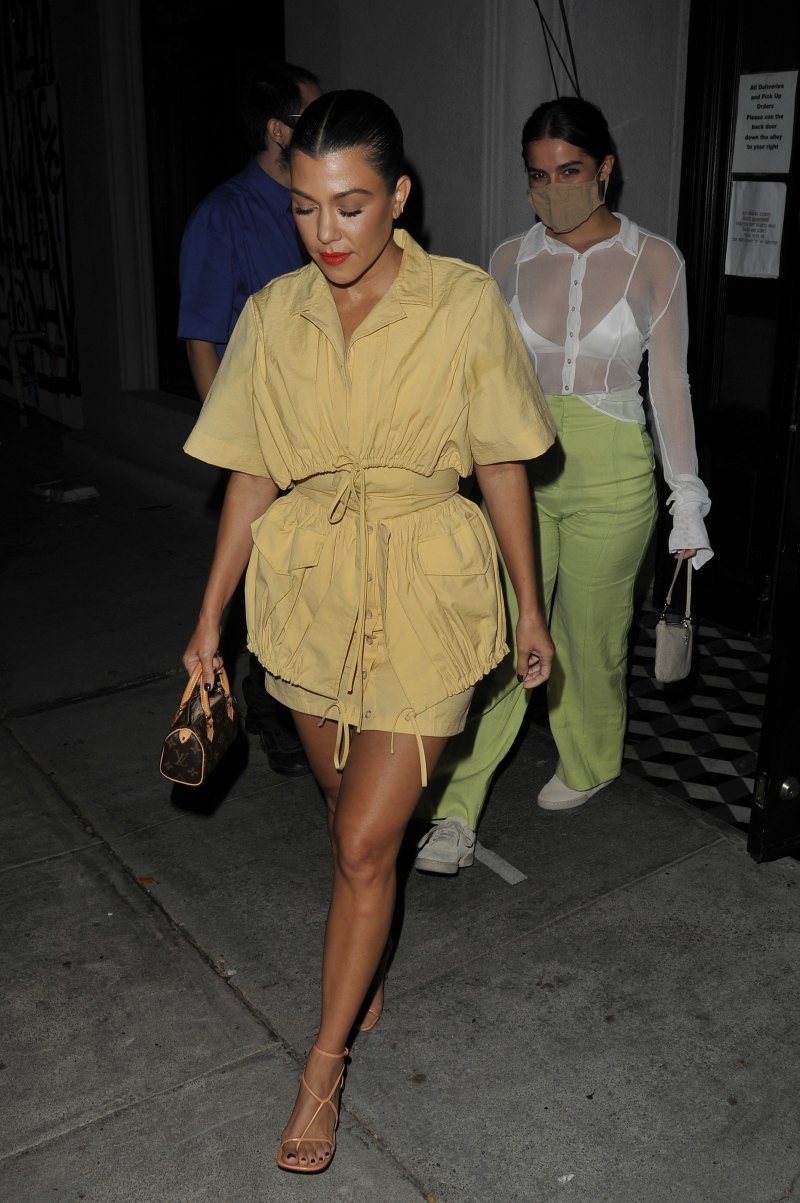 Kourtney Kardashian and Addison Rae leaves Craig's after Dinner