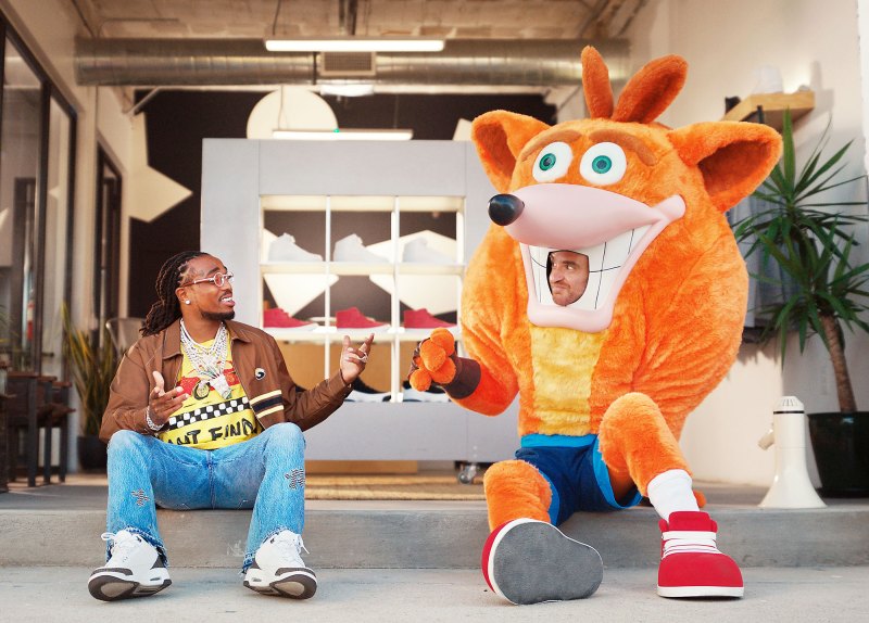 Rapper Quavo and Crash Bandicoot