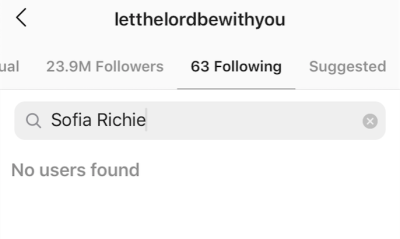 Scott Disick Unfollowed Sofia Richie on Instagram