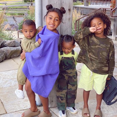 Kim Kardashian Shares Cute Photos of Kids and Kanye West
