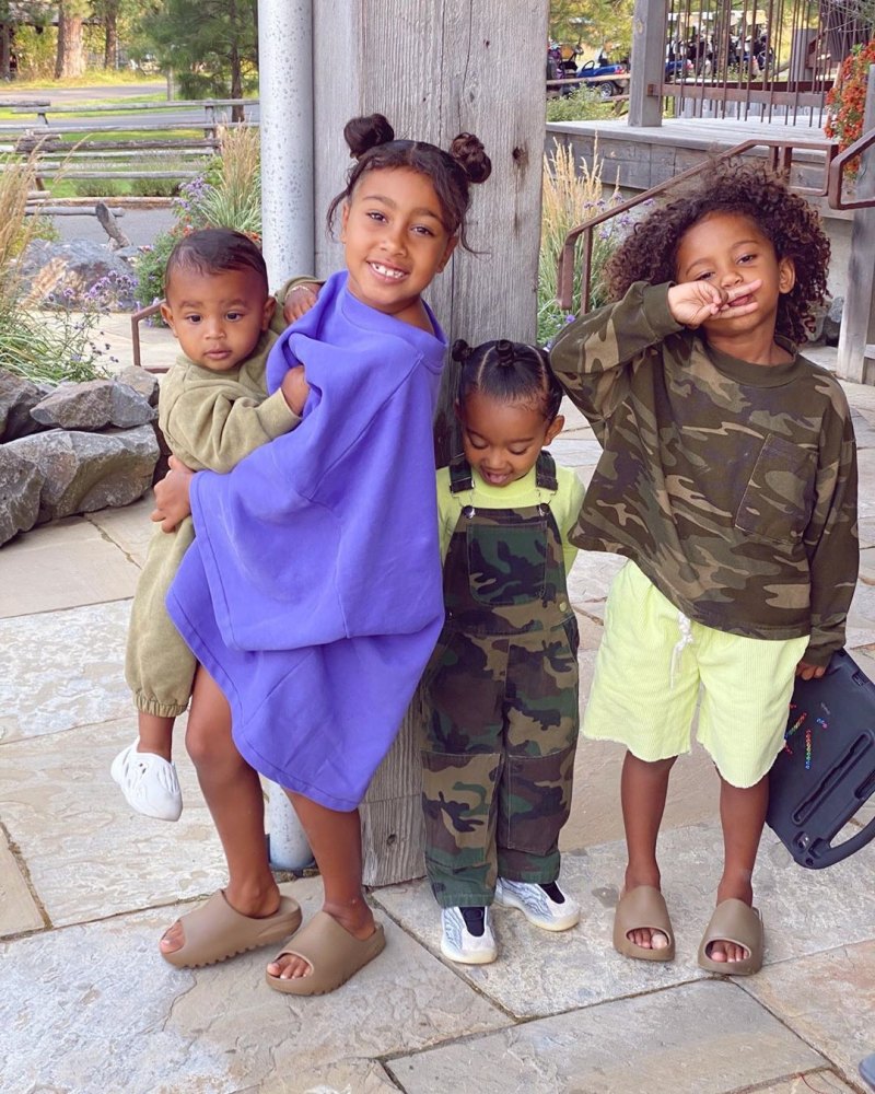 Kim Kardashian Shares Cute Photos of Kids and Kanye West