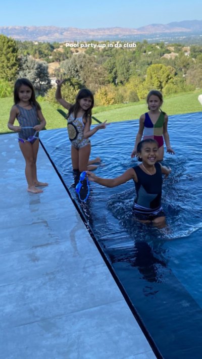 Scott Disick Hosts Pool Party for Penelope and Cousin North