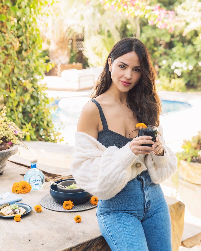 Eiza Gonzalez Celebrating Dia de los Muertos With A Tequila Don Julio cocktail