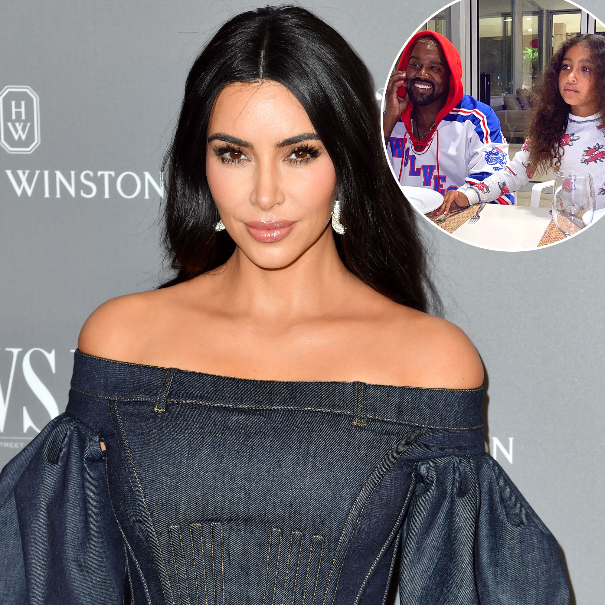 Kanye, North West Support Kim Kardashian on Skims Launch