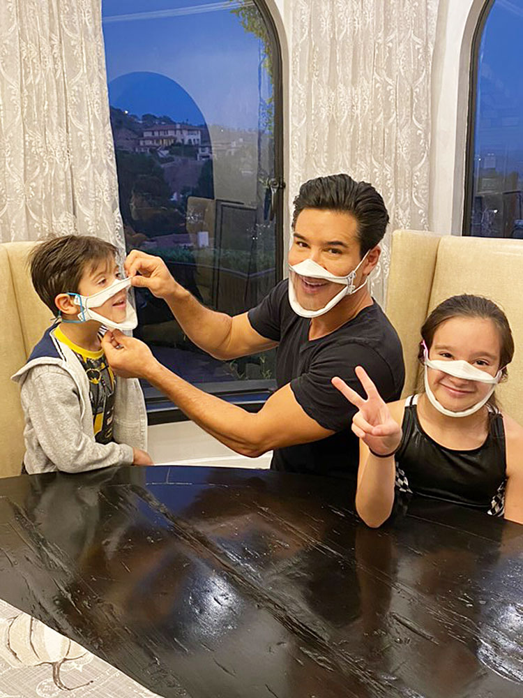 Mario Lopez And Kids Wearing BendShape Face Masks