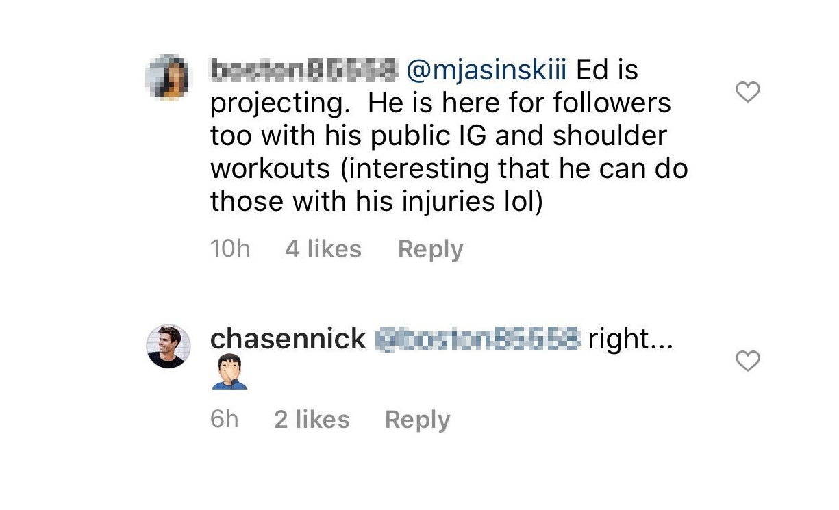Chasen Nick Instagram Comment