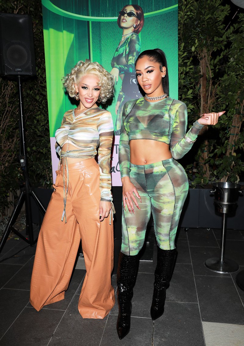 Doja Cat and Saweetie attend Doja Cat PrettyLittleThing collection launch